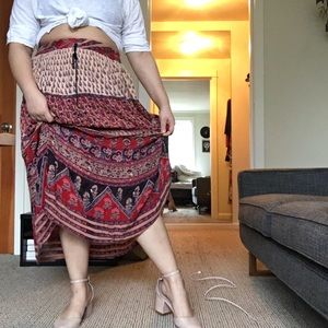 Vintage Indian maxi skirt